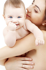 Image showing happy mother with baby