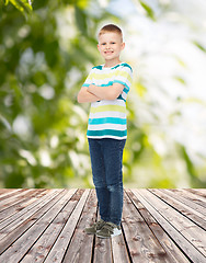 Image showing smiling little boy in casual clothes