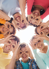 Image showing group of smiling teenagers