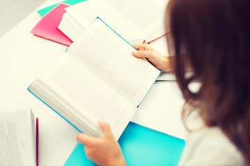 Image showing student girl studying at school