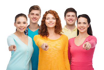 Image showing group of smiling teenagers