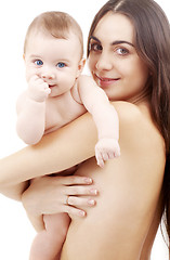 Image showing happy mother with baby