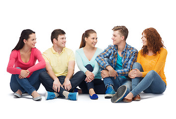 Image showing group of smiling teenagers