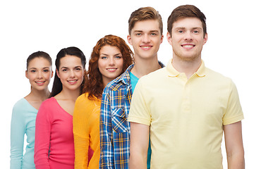 Image showing group of smiling teenagers