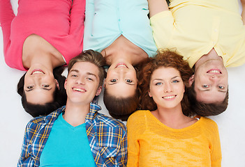 Image showing group of smiling teenagers