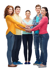 Image showing group of smiling teenagers