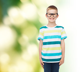 Image showing smiling little boy in eyeglasses