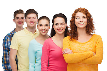 Image showing group of smiling teenagers