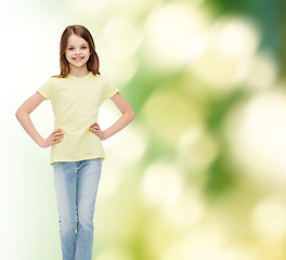 Image showing smiling little girl in casual clothes