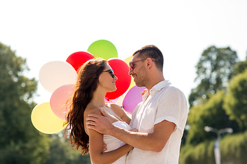 Image showing smiling couple in city