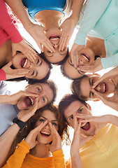 Image showing group of smiling teenagers