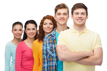 Image showing group of smiling teenagers