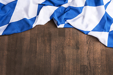 Image showing Bavarian flag as a background for Oktoberfest