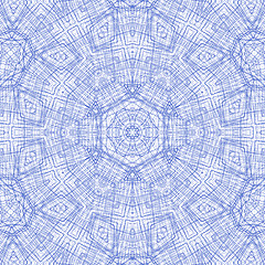 Image showing Abstract background with blue lines pattern