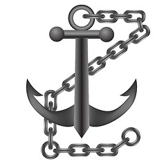 Image showing steel anchor on white background 