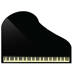 Image showing black grand piano icon 