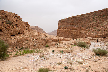 Image showing Adventure travel in stone desert of Middle East