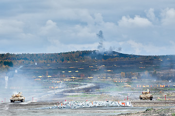 Image showing T90S and Tank Support Fighting Vehicle BMPT-72