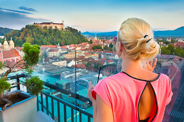 Image showing Panorama of Ljubljana, Slovenia, Europe.