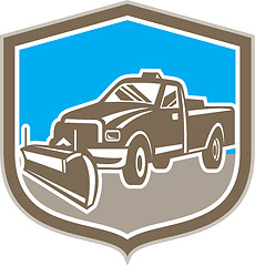 Image showing Snow Plow Truck Shield Retro