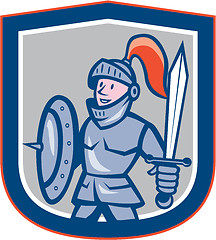 Image showing Knight Shield Sword Shield Cartoon