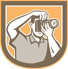 Image showing Photographer Camera Shield Retro