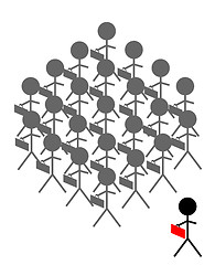Image showing Stand Out From the Crowd Illustration