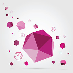 Image showing Geometric background. 3D Vector.