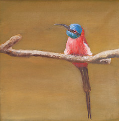 Image showing Painting of carmine bee eater