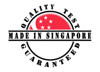 Image showing Quality test guaranteed stamp 