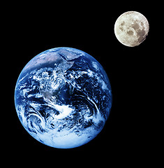 Image showing Earth and Moon