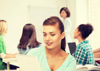 Image showing student with tablet pc in college