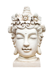 Image showing buddha face sculpture