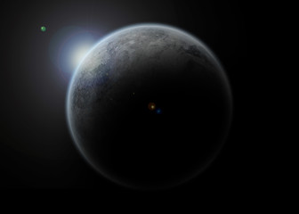 Image showing Planet landscape in space