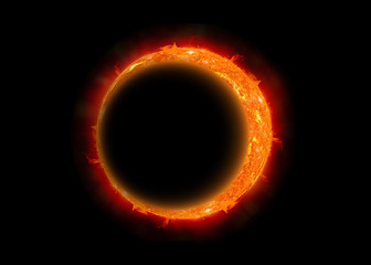 Image showing A total eclipse of the moon