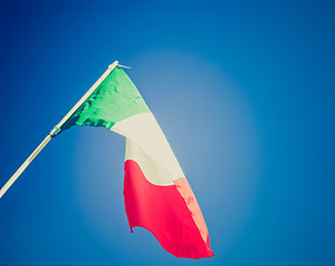 Image showing Retro look Italian flag