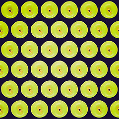 Image showing Retro look Granny Smith apple background