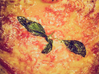 Image showing Retro look Pizza Margherita