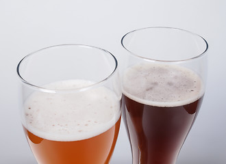 Image showing Two glasses of German beer