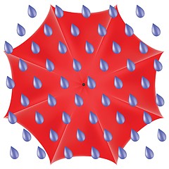 Image showing red umbrella