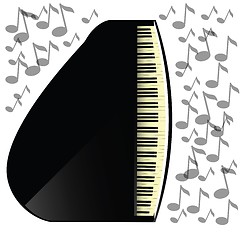 Image showing black grand piano icon