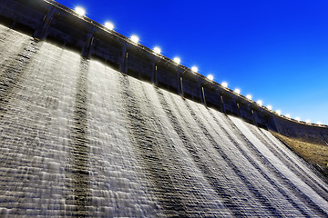 Image showing Dam at night