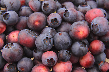 Image showing fresh blueberries texture 