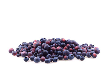 Image showing blueberries isolated on the white background