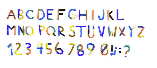 Image showing plasticine alphabet