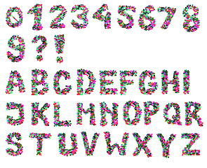 Image showing alphabet from plastic caps  