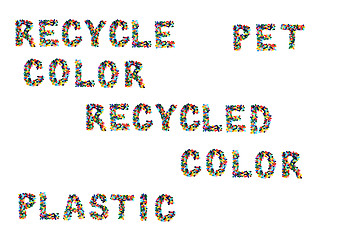 Image showing worlds from the color plastic caps