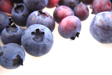 Image showing blueberries isolated on the white background