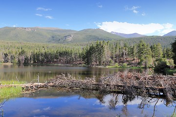 Image showing Rocky Mountains - Sprague Lake