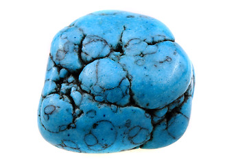 Image showing blue turquoise mineral isolated 